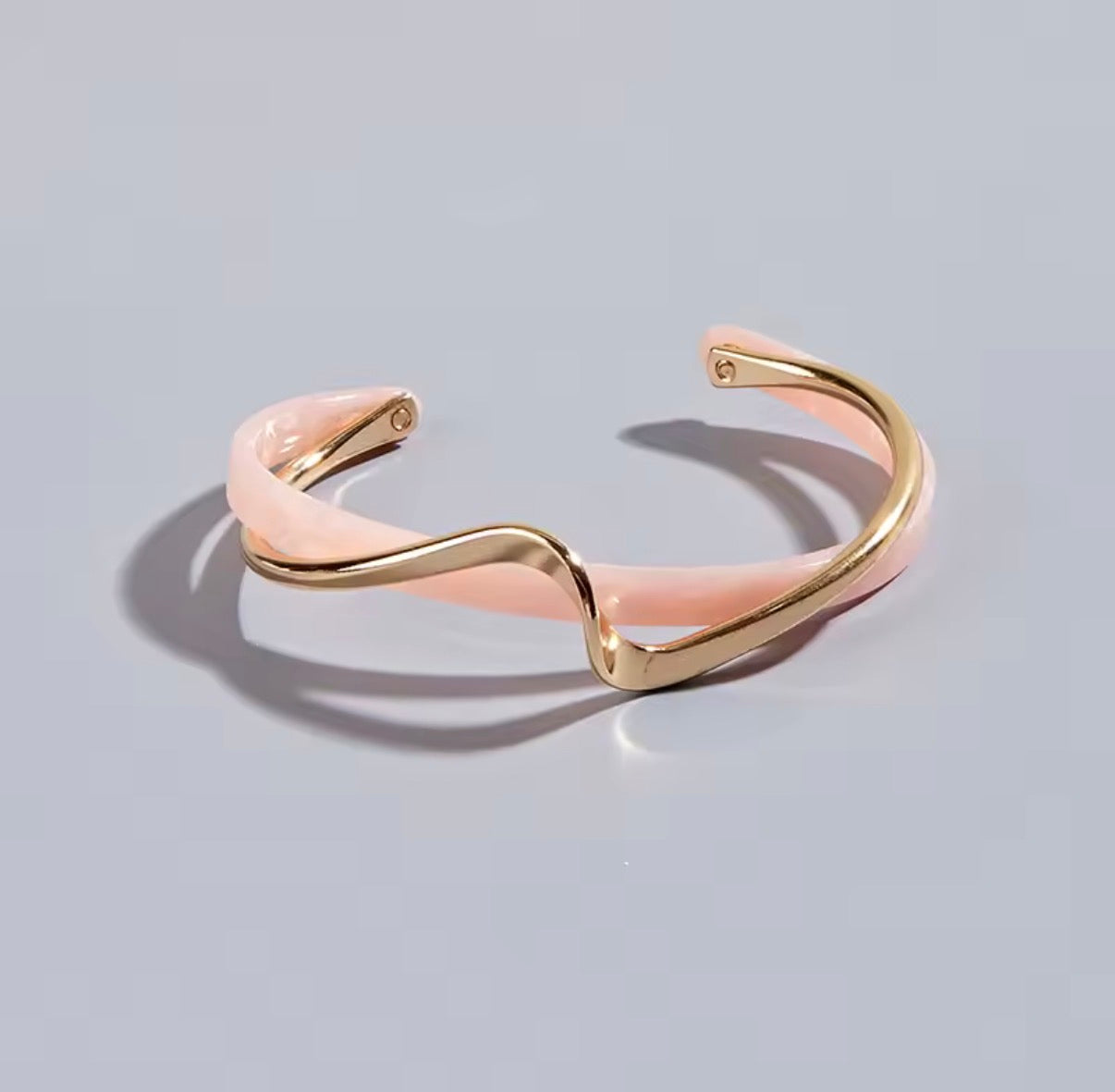 Women’s Acrylic Bracelets With  Board Bend Metal bangles